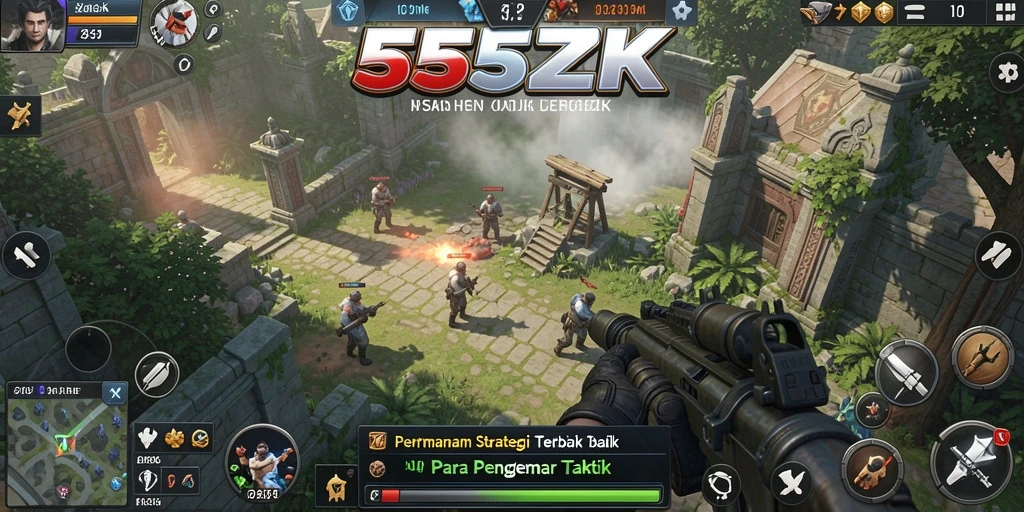 Gameplay seru dan strategis dalam 555ZK dengan pertempuran taktis.
