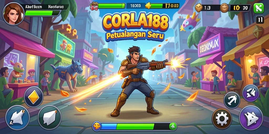 Tampilan gameplay menarik dari CORLA188 dalam genre Arcade.
