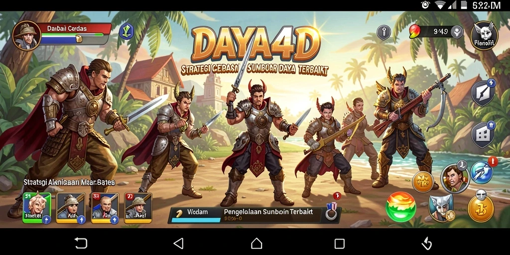 Gameplay menarik dalam <strong>DAYA4D</strong> dengan pertempuran dan pengelolaan sumber daya.