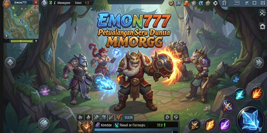 Tangkapan layar EMON777 menampilkan aksi pertarungan menegangkan dalam game MMORPG.
