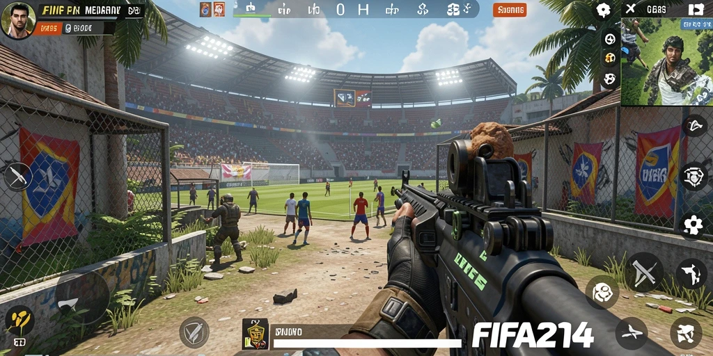 Gameplay FPS mendebarkan di FIFA234 dengan aksi yang cepat.