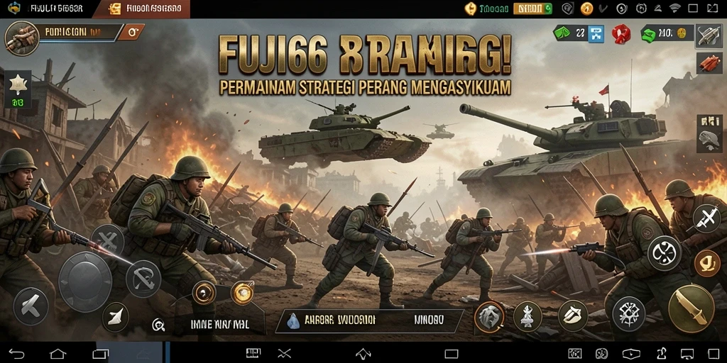 Tampilan gameplay menarik dari FUJI66 yang menunjukkan strategi di medan perang.