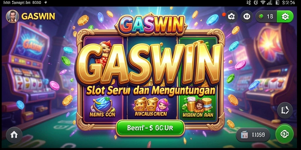 Screenshot gameplay GASWIN dengan tampilan menarik dan bonus besar.