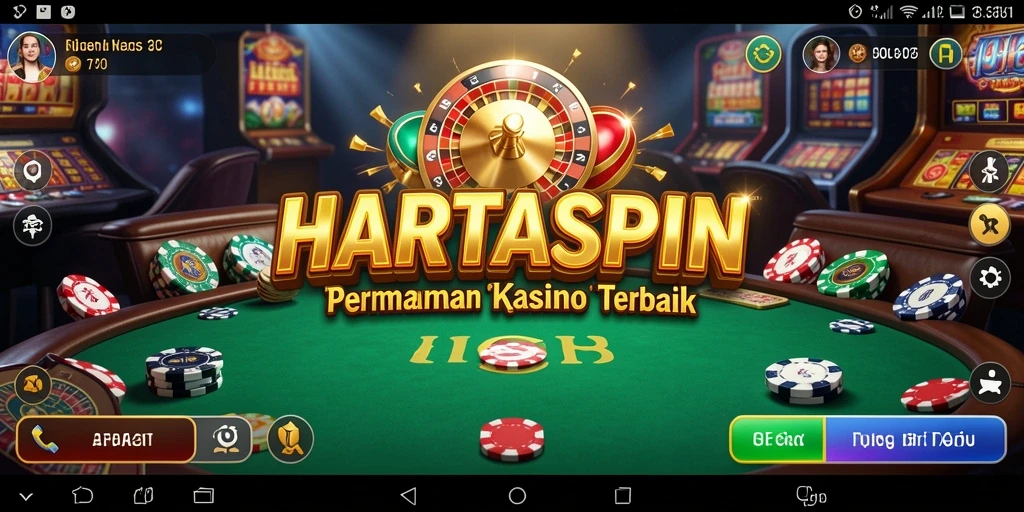 Screenshot utama HARTASPIN menampilkan gameplay Kasino yang mengasyikkan.