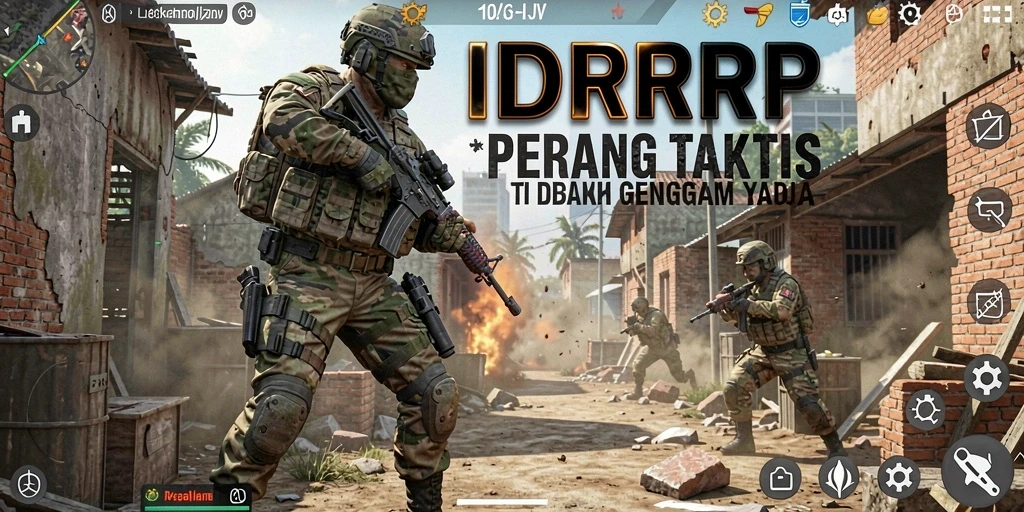 Screenshot gameplay IDRRP dengan aksi tempur yang intens.