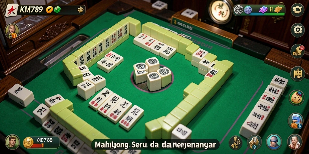 Tangkapan layar gameplay KM789 menampilkan keseruan permainan Mahjong.