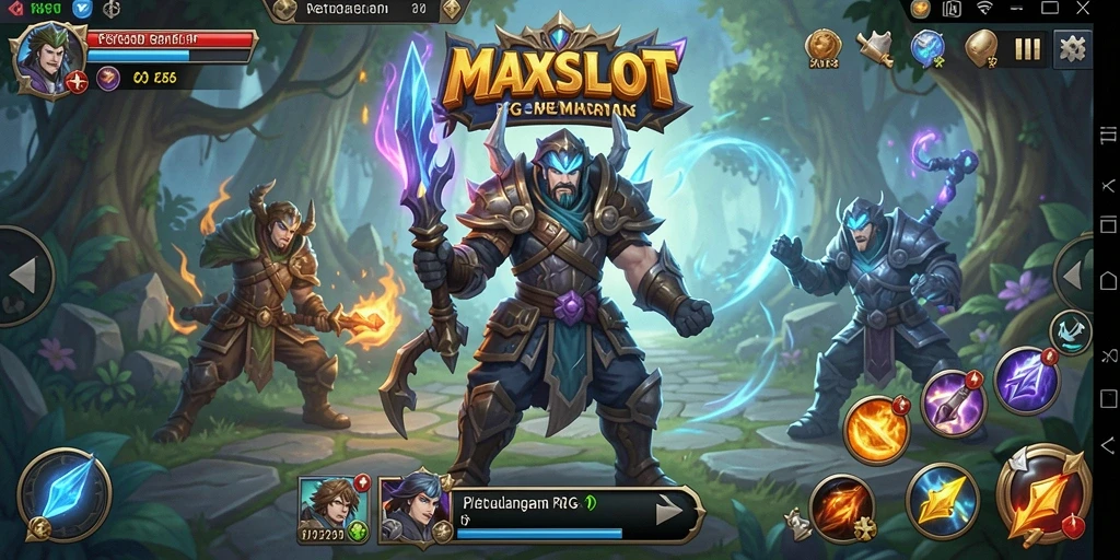 Screenshot gameplay <strong>MAXSLOT</strong> menampilkan aksi menegangkan dalam dunia RPG.