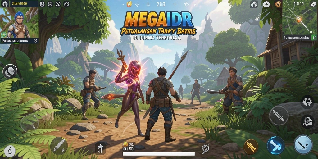 Tampilan gameplay MEGAIDR yang menakjubkan dengan eksplorasi dunia terbuka.