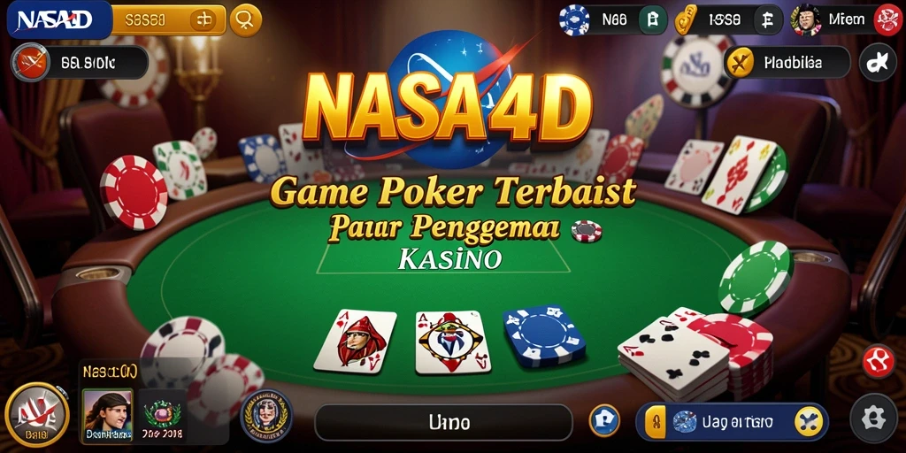Screenshot menunjukkan gameplay seru dalam permainan Poker di NASA4D.
