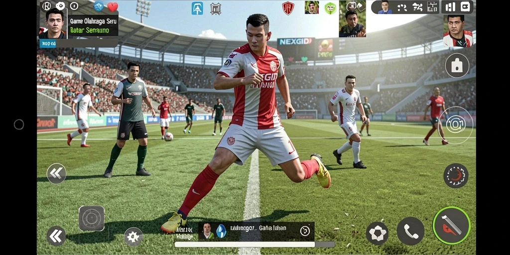 Tampilan gameplay seru dalam NEXGID dengan berbagai cabang olahraga.