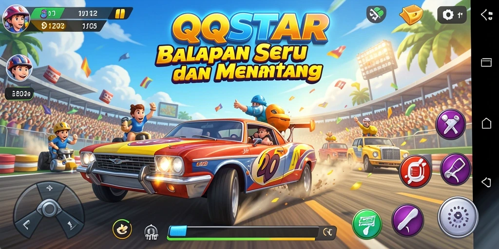 Tampilan gameplay seru dan menegangkan di QQSTAR.