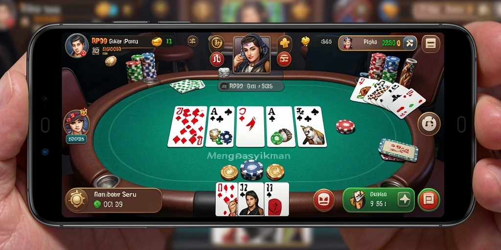 Tampilan mendebarkan dari gameplay Poker di RP99.
