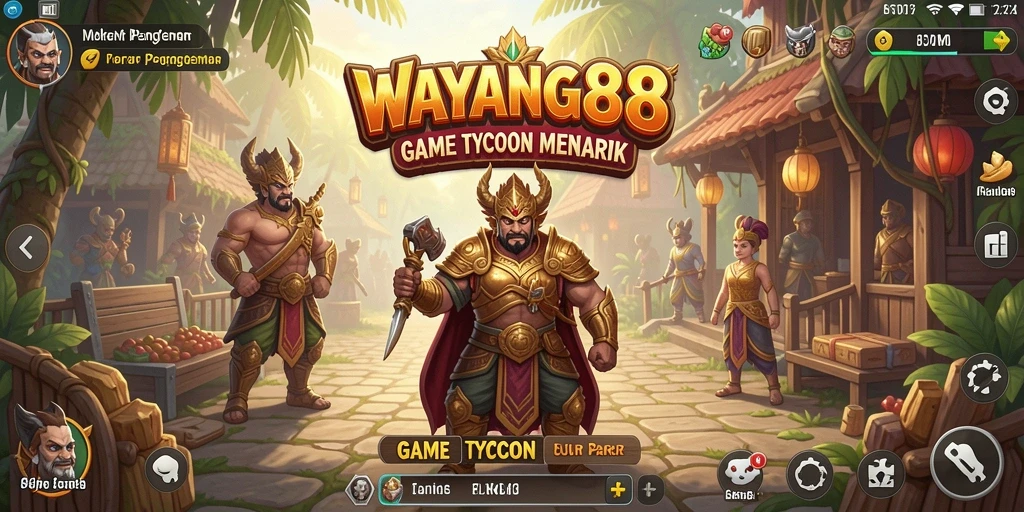 Tampilan menarik permainan Tycoon dengan berbagai elemen budaya.