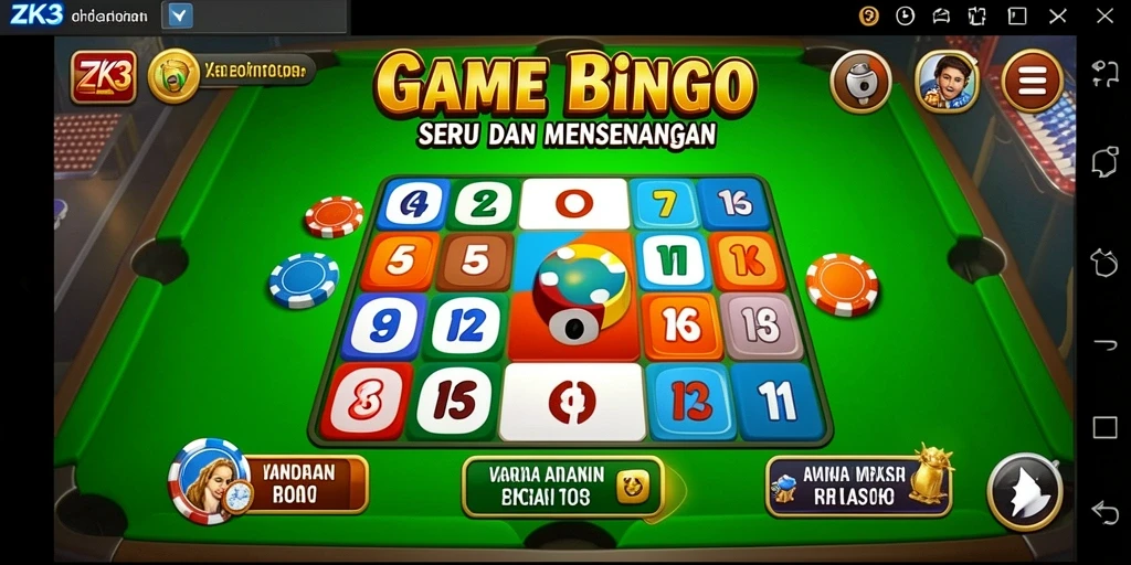 Tampilan gameplay Bingo ZK3 yang seru dan menantang.