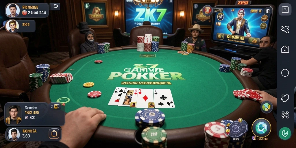 Tampilan gameplay yang seru dan penuh strategi di ZK7.